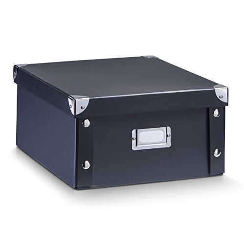 Zeller Aufbewahrungsbox, Pappe, schwarz, ca. 31 x 26 x 14 cm Zeller Aufbewahrungsbox, Pappe, schwarz, ca. 31 x 26 x 14 cm von ZELLER PRESENT SCHÖNER LEBEN. PRAKTISCH WOHNEN.