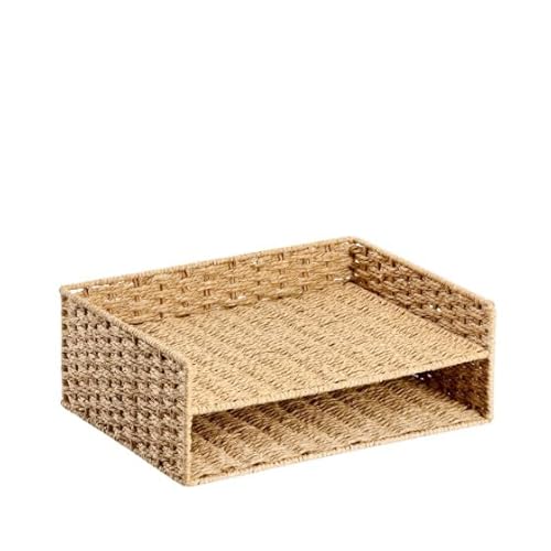 Zeller Present Mesh Desk Tray, Rechteckig, Off-weiß, 100% Papier, DIN A4, 2 Fächer, 32 x 24 x 11,5 cm, 380 Gramm, Geflochtene Briefablage, Stufenrock, Rustikal, Strukturiert, Dokument, Büro Zeller Present Mesh Desk Tray, Rechteckig, Off-weiß, 100% Papier, DIN A4, 2 Fächer, 32 x 24 x 11,5 cm, 380 Gramm, Geflochtene Briefablage, Stufenrock, Rustikal, Strukturiert, Dokument, Büro von ZELLER PRESENT SCHÖNER LEBEN. PRAKTISCH WOHNEN.