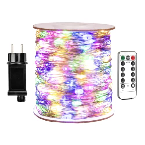 ZELUXDOT LED Lichterkette Bunt 60 m – 600 LEDs, Silberdraht, 8 Modi, mit Fernbedienung, Plug-in, IP44 Wasserdicht, für Innen & Außen, Weihnachten, Hochzeit, Garten, Deko ZELUXDOT LED Lichterkette Bunt 60 m – 600 LEDs, Silberdraht, 8 Modi, mit Fernbedienung, Plug-in, IP44 Wasserdicht, für Innen & Außen, Weihnachten, Hochzeit, Garten, Deko von ZELUXDOT