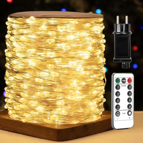 ZELUXDOT Lichterkette mit 1200 LEDs – 122 m lange Feenlichter mit Fernbedienung & 8 Modi – ideal für Schlafzimmer, Terrasse, Garten, Hochzeit, Party & Weihnachtsbaum ZELUXDOT Lichterkette mit 1200 LEDs – 122 m lange Feenlichter mit Fernbedienung & 8 Modi – ideal für Schlafzimmer, Terrasse, Garten, Hochzeit, Party & Weihnachtsbaum von ZELUXDOT