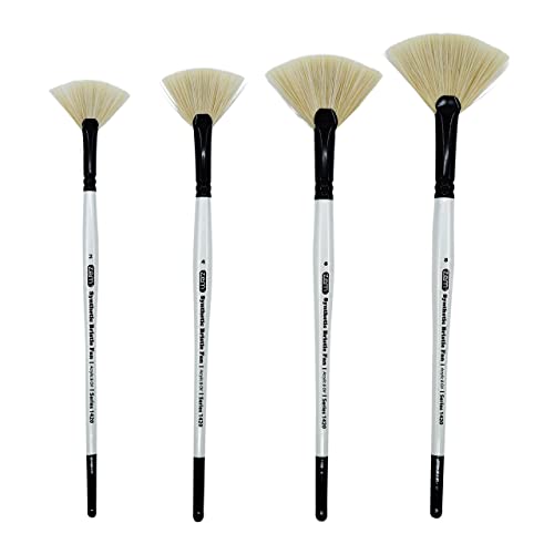 ZEM Pinsel-Set, weiße Schweineborsten, synthetische Fächerpinsel, 4 Stück, Acryl und Öl ZEM Pinsel-Set, weiße Schweineborsten, synthetische Fächerpinsel, 4 Stück, Acryl und Öl von ZEM