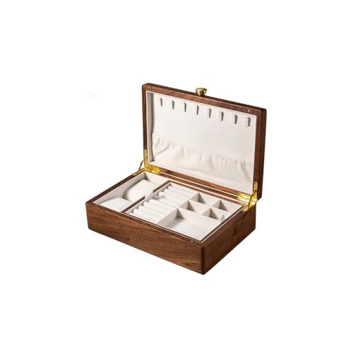 ZENGXJYCQINGJIANG Schmuckschatulle aus Massivholz, doppellagig, großes Fassungsvermögen, geeignet for Schlafzimmer, Kommodenaufbewahrung Watch Box(Klein) von ZENGXJYCQINGJIANG