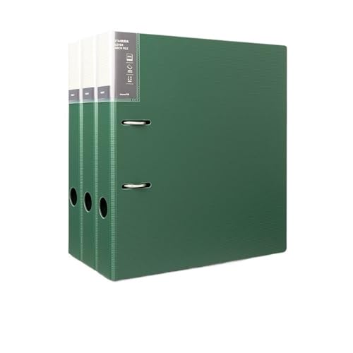 ordner A4 Perforierte Aktenmappe 2-Loch Datenblatt Abnehmbare Archiv-Aufbewahrungsmappe 3 Stück büro ordner(Green) von ZENGXJYCQINGJIANG