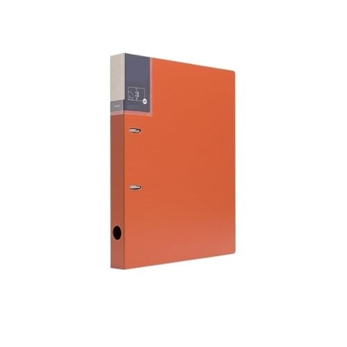 ordner A4 Perforierter Loseblattordner PP Zweiloch-Aktenordner Archivinformations-Organizer-Broschüre büro ordner(Orange) von ZENGXJYCQINGJIANG