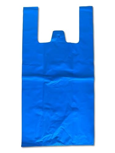 ZENIC Plastiktüten Typ T-Shirt, 1 kg, 42 x 53 cm, robuster Kunststoffgriff, 200 g, wiederverwendbar, 70 % recycelt, lebensmittelecht, ca. 55 Stück, Blau ZENIC Plastiktüten Typ T-Shirt, 1 kg, 42 x 53 cm, robuster Kunststoffgriff, 200 g, wiederverwendbar, 70 % recycelt, lebensmittelecht, ca. 55 Stück, Blau von ZENIC