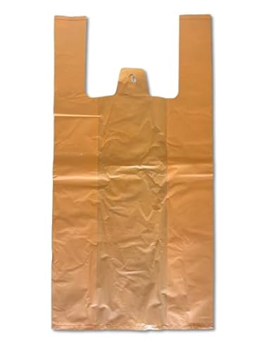ZENIC Plastiktüten Typ T-Shirt, 1 kg, 42 x 53 cm, robuster Kunststoffgriff, 200 g, wiederverwendbar, 70 % recycelt, lebensmittelecht, ca. 55 Stück, orange ZENIC Plastiktüten Typ T-Shirt, 1 kg, 42 x 53 cm, robuster Kunststoffgriff, 200 g, wiederverwendbar, 70 % recycelt, lebensmittelecht, ca. 55 Stück, orange von ZENIC
