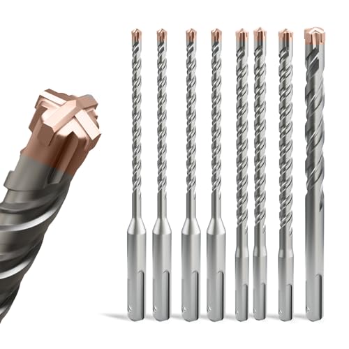 ZENIX SDS Plus Bohrer set 8 tlg [Ø5-12×160mm] - Titanbeschichtete 4-Schneiden | 40CR-Stahl | Profiqualität von ZENIX