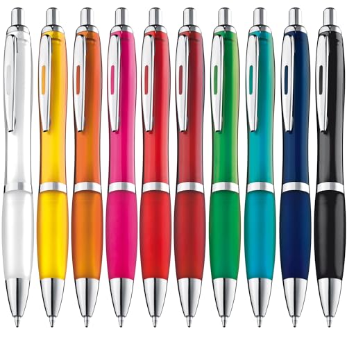 ZENSCRIBE® Ergonomische Kugelschreiber 20 Stück, Premium Kugelschreiber Set Hochwertig, Rutschfester Kulli für einfaches & weiches Schreiben, Blauschreibender Kugelschreiber Bunt von ZENSCRIBE