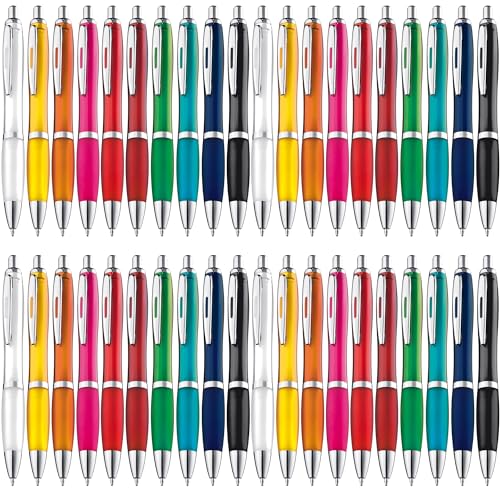 ZENSCRIBE® Ergonomische Kugelschreiber 50 Stück, Premium Kugelschreiber Set Hochwertig, Rutschfester Kulli für einfaches & weiches Schreiben, Blauschreibender Kugelschreiber Bunt von ZENSCRIBE