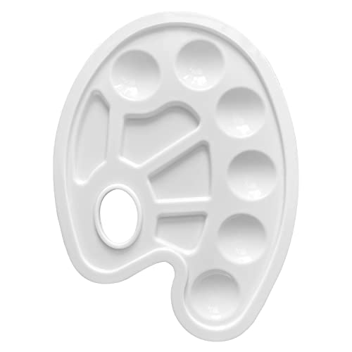 ZENVALY Mischpaletten, Malpalette, Farbmischpaletten mit Griffloch, Farbmischpalette zum Malen von Farbtönen, Universalpalette für DIY Kunst Malerei, Weiß ZENVALY Mischpaletten, Malpalette, Farbmischpaletten mit Griffloch, Farbmischpalette zum Malen von Farbtönen, Universalpalette für DIY Kunst Malerei, Weiß von ZENVALY