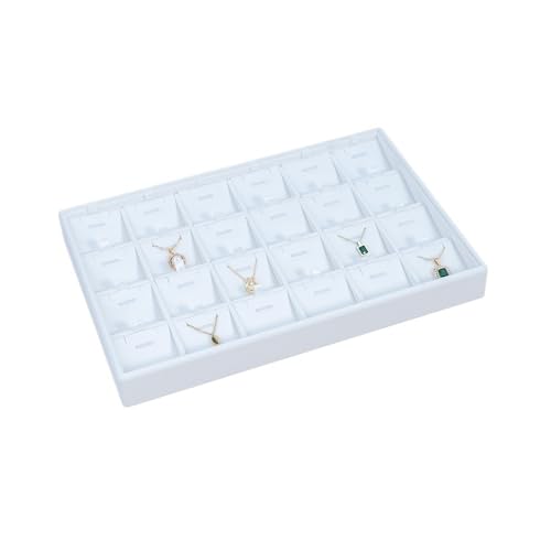 ZENY896V Schmuckhalter Schmuckständer aus Samt for Halsketten, Ringe, Armbänder, Anhänger, Aufbewahrungsregal mit Fenster Schmuckdisplay von ZENY896V