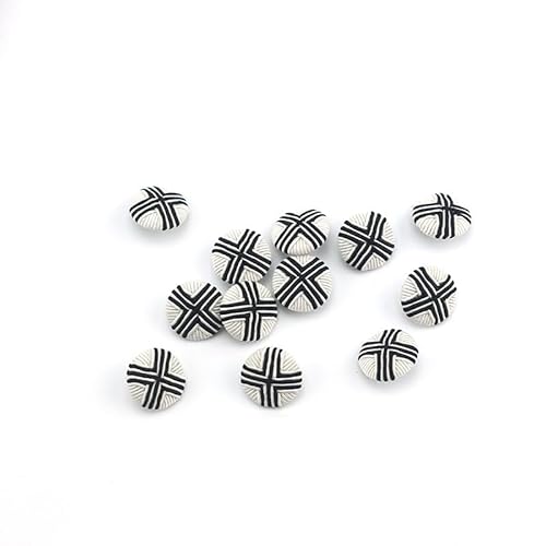 ZENZDS 17 mm 5/10 Stück schwarz-weißer Stoffknopf, mit Stoff überzogen, für Anzüge, Knöpfe, Vintage-Harz-Ösenknöpfe, zum Nähen für Jacken, Kleidung, Blusen, Jeans ZENZDS 17 mm 5/10 Stück schwarz-weißer Stoffknopf, mit Stoff überzogen, für Anzüge, Knöpfe, Vintage-Harz-Ösenknöpfe, zum Nähen für Jacken, Kleidung, Blusen, Jeans von ZENZDS