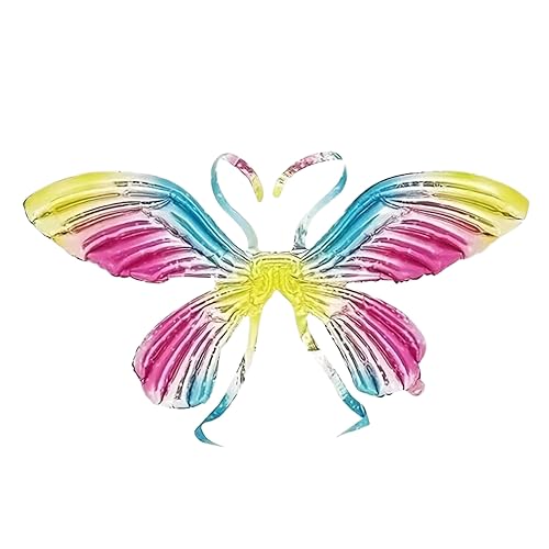 ZENZERO® - Aufblasbare Flügel für Partys aus Mylar - Abmessungen 96 x 56 cm - verschiedene Angebote erhältlich - Stücke: 1 (mehrfarbige Schmetterlingsflügel) von ZENZERO