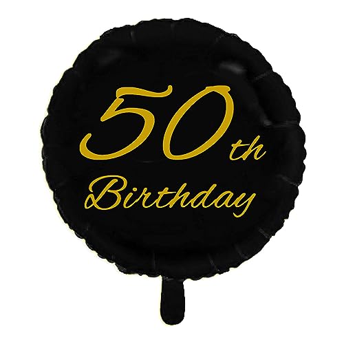 ZENZERO® - Ballon für Geburtstagsfeier - aus Mylar-Material - Größe Ø 45 cm - Verschiedene Angebote erhältlich - 1 Stück (50 schwarz) von ZENZERO