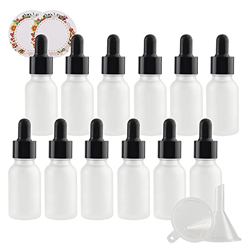 ZEOABSY 12 Stück Matt transparent Pipettenflasche mit Schwarz Pipettenring, 15ml Glasflasche Glaspipette Tropfpipetten für Ätherisches Öl,Aromatherapie, Massage, Duftöl Probe +Trichter ZEOABSY 12 Stück Matt transparent Pipettenflasche mit Schwarz Pipettenring, 15ml Glasflasche Glaspipette Tropfpipetten für Ätherisches Öl,Aromatherapie, Massage, Duftöl Probe +Trichter von ZEOABSY