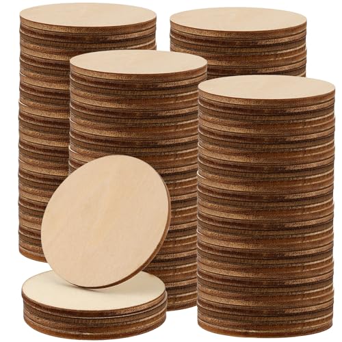 ZEONHAK 200 Stück 5 cm große Holzkreise, 2,5 mm dicke, unlackierte Holzscheiben, blanko Holzscheiben für Bastelarbeiten, Dekoration, Malerei ZEONHAK 200 Stück 5 cm große Holzkreise, 2,5 mm dicke, unlackierte Holzscheiben, blanko Holzscheiben für Bastelarbeiten, Dekoration, Malerei von ZEONHAK