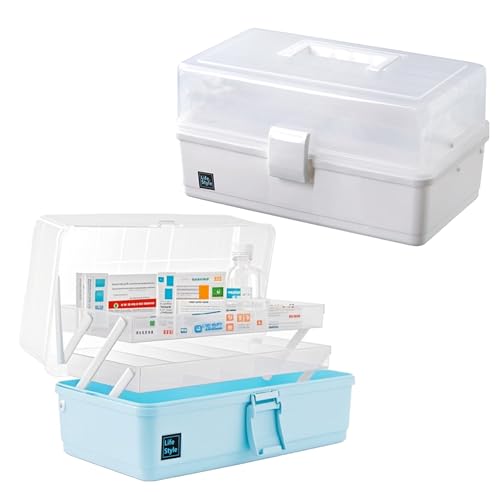 ZEONHEI 2 Stück 3 Regal Mehrzweck Aufbewahrungsbox, 33 x 18 x 17 cm Leer Bastelkoffer Bastelbox mit Fächern, Bastelkiste Nähkasten Organizer Sortierboxen für Kleinteile, Bastel Aufbewahrung ZEONHEI 2 Stück 3 Regal Mehrzweck Aufbewahrungsbox, 33 x 18 x 17 cm Leer Bastelkoffer Bastelbox mit Fächern, Bastelkiste Nähkasten Organizer Sortierboxen für Kleinteile, Bastel Aufbewahrung von ZEONHEI