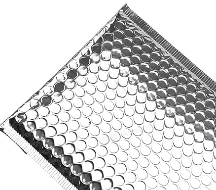 ZEONHEI Luftpolster-Versandtaschen, metallisch, 15,2 x 22,9 cm, gepolstert, Folie, selbstklebende Versandtaschen für Versand, Verpackung, Silber, 75 Stück ZEONHEI Luftpolster-Versandtaschen, metallisch, 15,2 x 22,9 cm, gepolstert, Folie, selbstklebende Versandtaschen für Versand, Verpackung, Silber, 75 Stück von ZEONHEI