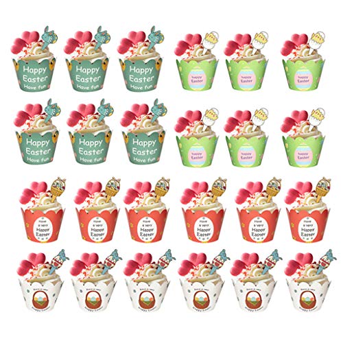 1 Set Oster-Cupcake-Topper, Party-Dekoration, Kuchen-Backdekoration 1 Set Oster-Cupcake-Topper, Party-Dekoration, Kuchen-Backdekoration von ZEPFJHE