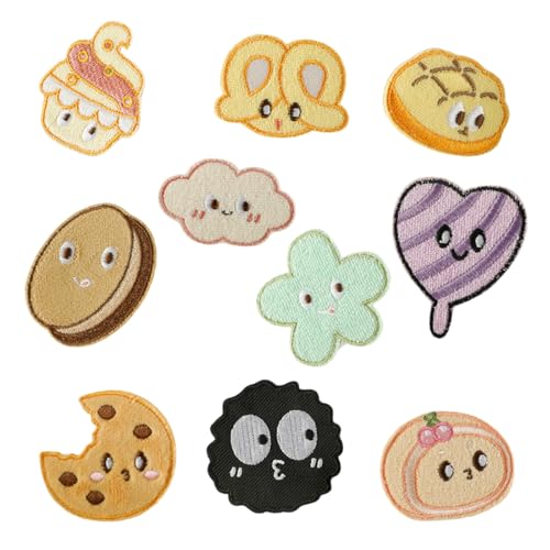 10 PCs Nähen Auf/Bügeleisen Auf Flecken Cookie Gestickte Flecken Cartoon Food Reparaturflächen Applikationsflecken Für Kleidung 10 PCs Nähen Auf/Bügeleisen Auf Flecken Cookie Gestickte Flecken Cartoon Food Reparaturflächen Applikationsflecken Für Kleidung von ZEPFJHE