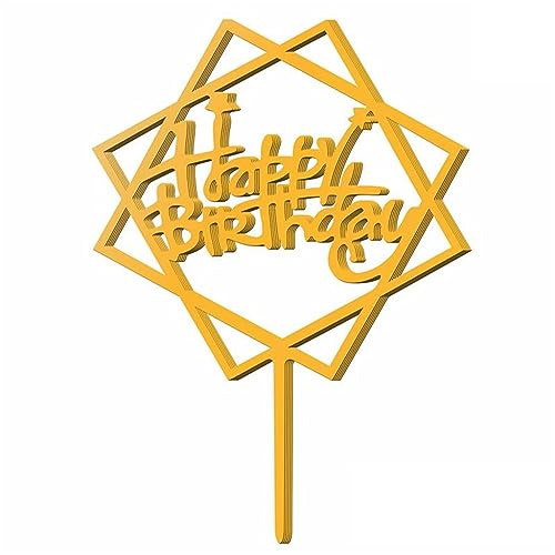 10 Stück Acryl Happy Birthday Cake Toppers Dekorative Ornamente Dekoration Hochzeit Urlaub Dekoration Zubehör 10 Stück Acryl Happy Birthday Cake Toppers Dekorative Ornamente Dekoration Hochzeit Urlaub Dekoration Zubehör von ZEPFJHE