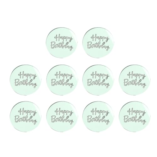 10 Stück Acryl-Kuchenaufsätze "Happy Birthday" dekorative Ornamente Dekoration Hochzeit Urlaub Zubehör 10 Stück Acryl-Kuchenaufsätze "Happy Birthday" dekorative Ornamente Dekoration Hochzeit Urlaub Zubehör von ZEPFJHE
