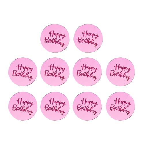 10 Stück Acryl-Kuchenaufsätze "Happy Birthday" dekorative Ornamente Dekoration Hochzeit Urlaub Zubehör 10 Stück Acryl-Kuchenaufsätze "Happy Birthday" dekorative Ornamente Dekoration Hochzeit Urlaub Zubehör von ZEPFJHE