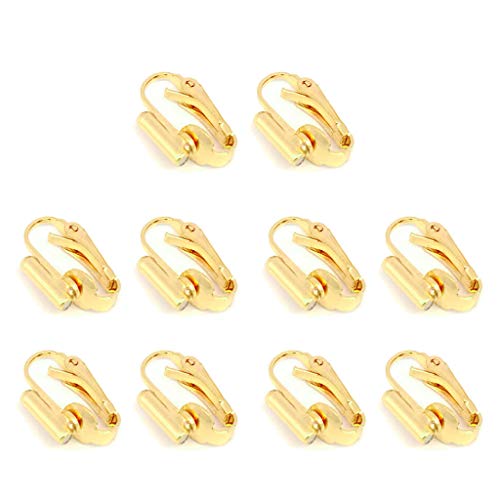 10 x Ohrclips für nicht gepiercte Ohren, goldfarben / silberfarben 10 x Ohrclips für nicht gepiercte Ohren, goldfarben / silberfarben von ZEPFJHE