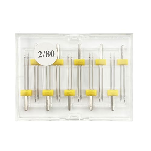 10pcs Nähmaschine Zwillingsnadel Für Haushalt Nähmaschinennadel Stretch Twin Nadel Für Nähte Auf Strickstoff von ZEPFJHE