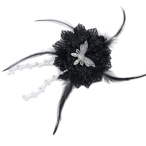 15 cm große, gefiederte Schmetterlings-Blumen-Applikation für handgefertigtes Abendkleid, zum Nähen für Kleid, Corsage, Nähen auf Kleid 15 cm große, gefiederte Schmetterlings-Blumen-Applikation für handgefertigtes Abendkleid, zum Nähen für Kleid, Corsage, Nähen auf Kleid von ZEPFJHE