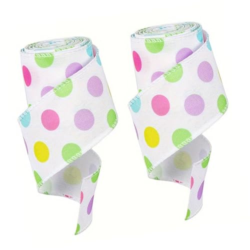 2pcs Kreative Farbenfrohe Easters Ribbon Easters Dekorative Banddekoration Ideal Für Party Dekore Und Handwerksprojekte von ZEPFJHE
