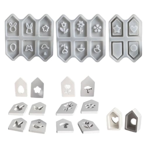 3 Stück hohle Silikonformen für kreatives Backen und künstlerische Kuchendekorationen, ideal für Geburtstage und Feiern 3 Stück hohle Silikonformen für kreatives Backen und künstlerische Kuchendekorationen, ideal für Geburtstage und Feiern von ZEPFJHE