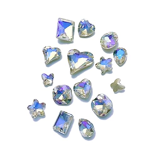 30 Stück/Set, modische Kristall-Nagelkunst-Schmuckanhänger, Kristall-Strasssteine, Nagel-Strasssteine, Dekoration, Verzierungen, Strass-Akzente von ZEPFJHE