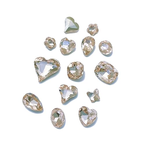 30 Stück/Set, modische Kristall-Nagelkunst-Schmuckanhänger, Kristall-Strasssteine, Nagel-Strasssteine, Dekoration, Verzierungen, Strass-Akzente von ZEPFJHE