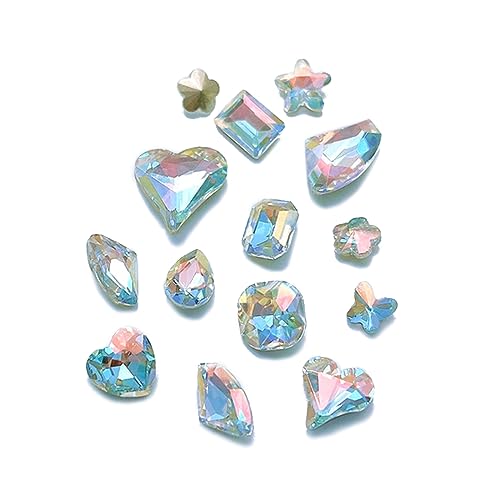 30 Stück/Set, modische Kristall-Nagelkunst-Schmuckanhänger, Kristall-Strasssteine, Nagel-Strasssteine, Dekoration, Verzierungen, Strass-Akzente von ZEPFJHE