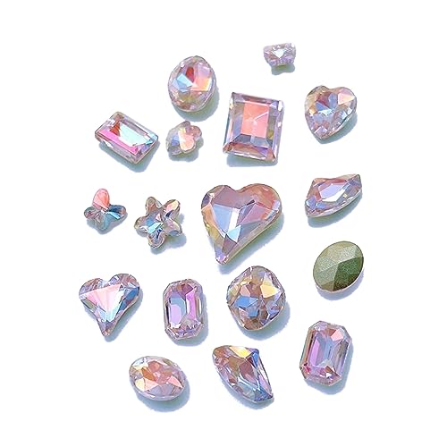 30 Stück/Set, modische Kristall-Nagelkunst-Schmuckanhänger, Kristall-Strasssteine, Nagel-Strasssteine, Dekoration, Verzierungen, Strass-Akzente von ZEPFJHE