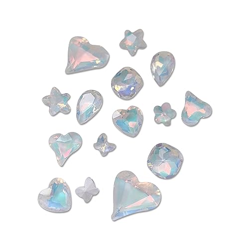30 Stück/Set, modische Kristall-Nagelkunst-Schmuckanhänger, Kristall-Strasssteine, Nagel-Strasssteine, Dekoration, Verzierungen, Strass-Akzente von ZEPFJHE