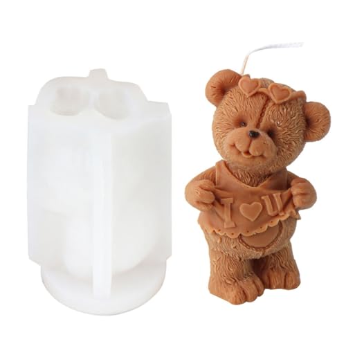 3D Bär Silikonform für kreative Kerzenherstellung, flexibel und einfach zu dekorieren für Handwerk und Dekorationen 3D Bär Silikonform für kreative Kerzenherstellung, flexibel und einfach zu dekorieren für Handwerk und Dekorationen von ZEPFJHE