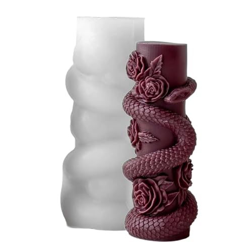 3D Schlangenzylinder Silikonsäule Kerzenform Für Kerzenseife Und Epoxidharz Silikonformen Für Die Heimdekoration von ZEPFJHE