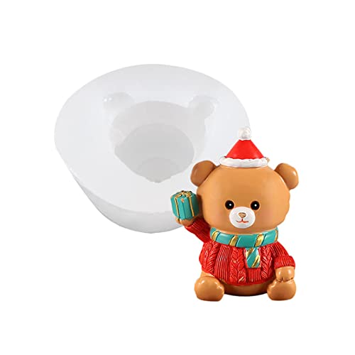 3D-Weihnachtsbaum-Schneemann-Silikonform für die Herstellung von Bären, Seifen, Kuchendekoration, Partyzubehör von ZEPFJHE