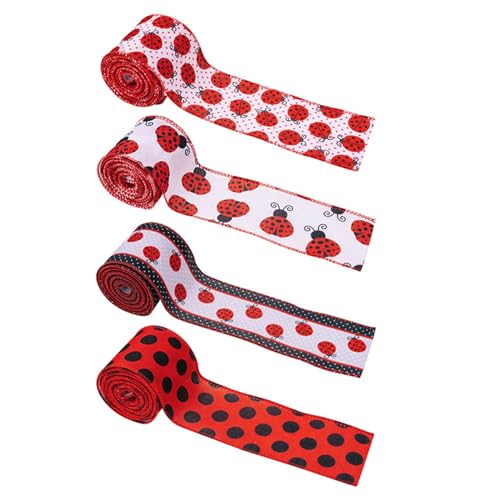 4 Roll Ladybird Ribbon Labybug Ribbon Für Geschenkverpackungkranzkranzfestgebende Hochzeitsfeiern Dekorationen 5yard/Roll 4 Roll Ladybird Ribbon Labybug Ribbon Für Geschenkverpackungkranzkranzfestgebende Hochzeitsfeiern Dekorationen 5yard/Roll von ZEPFJHE
