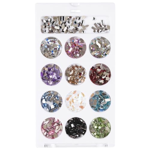 50 Stück Nagelkunst-Strasssteine, Stern-Herz, Nagelsteine, flache Rückseite, Juwelen für Nägel, Kunst, DIY, Make-up, Schmetterling, Strasssteine von ZEPFJHE