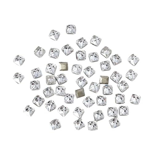 50 Stück Pferdeaugen-Nagelkunst-Strasssteine, Nagelsteine, flache Rückseite, Juwelen für Kunst, Make-up, Pferdeaugen-Strasssteine von ZEPFJHE