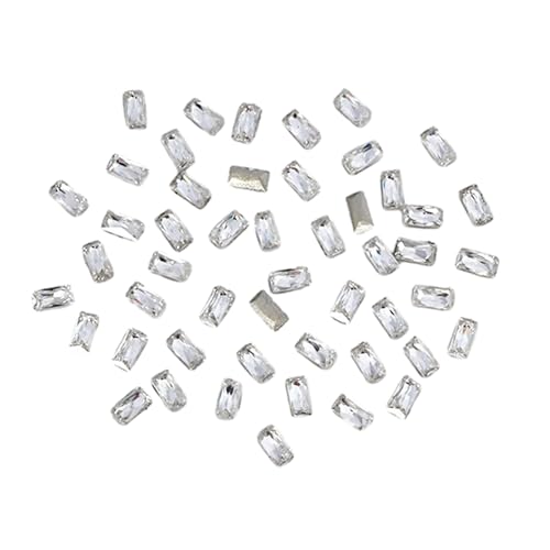 50 Stück Pferdeaugen-Nagelkunst-Strasssteine, Nagelsteine, flache Rückseite, Juwelen für Kunst, Make-up, Pferdeaugen-Strasssteine von ZEPFJHE