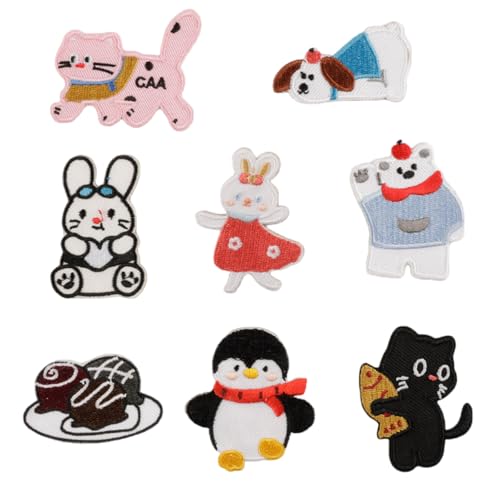 8 PCs Hunde Auf/Eisen Auf Flecken Cartoon Katzen Bestickte Flecken Kaninchen Nähflecken Für Rucksäcke Dekorationen Nähen 8 PCs Hunde Auf/Eisen Auf Flecken Cartoon Katzen Bestickte Flecken Kaninchen Nähflecken Für Rucksäcke Dekorationen Nähen von ZEPFJHE