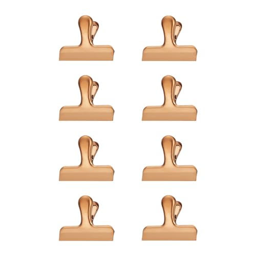 8 x Metall-Scharnierklammern, Papierklammern für Bastelarbeiten, Lebensmittelbeutel, Foto-Zeichenbrett, Edelstahl-Clip für Küche, Büro, Edelstahl-Clips von ZEPFJHE