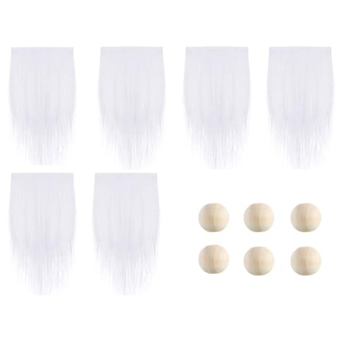 Bärte und unlackierte runde Holzkugeln, 12 Stück/Set, Zubehör für Weihnachten, Hochzeit, Festival, Party-Dekoration Bärte und unlackierte runde Holzkugeln, 12 Stück/Set, Zubehör für Weihnachten, Hochzeit, Festival, Party-Dekoration von ZEPFJHE