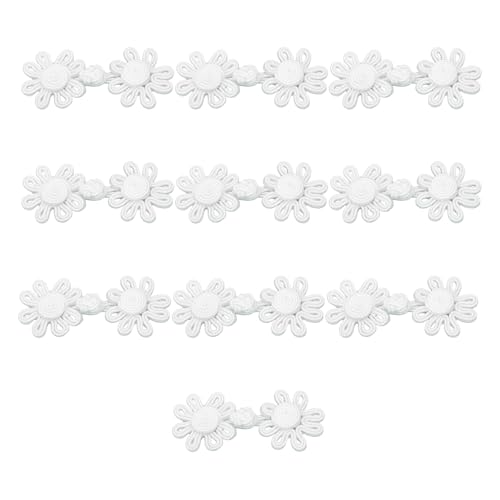 Chinesischer Verschluss, Knopf, Schal, Strickjacke und Kostüme, Outfit, Nähen, Weiß, Cheongsam Nähverschlüsse, Bekleidungszubehör-Set von ZEPFJHE