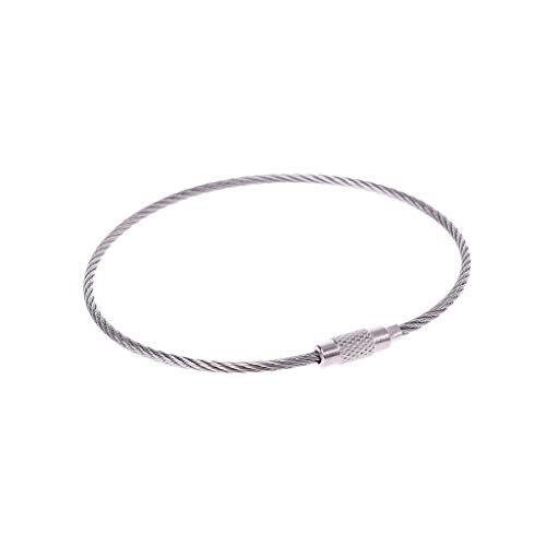 Edelstahl-Draht-Schlaufe, Schlüsselanhänger-Kabel für Schlüsselanhänger, Schmuckherstellung, für Halter, geteilte Conne-Ringe für Schlüsselanhänger von ZEPFJHE