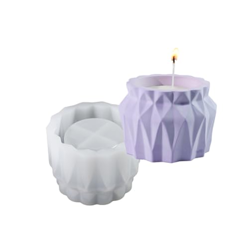 Flexible Diamanten-Facettenform, vielseitige Vase, Stifthalter, Aufbewahrungsglas und Duftbecher, Bastelform von ZEPFJHE